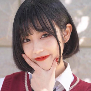 假发女学生头自然可爱