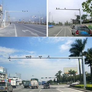 6米8米横臂摄像机支架热镀锌监控立杆不锈钢交通信号灯道路八角杆