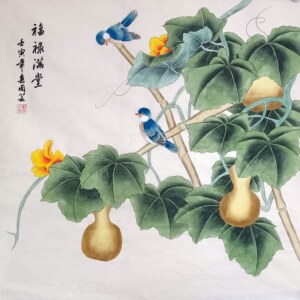 工笔画葫芦