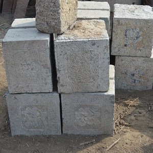 仿古民间老旧青门枕石老方石座门垛墩石旧牛槽旧石磨石雕镇宅摆件