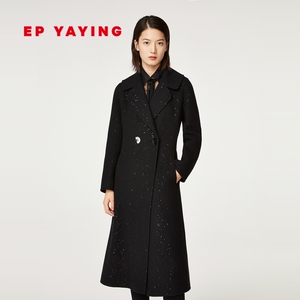 epyaying 雅莹女装优雅通勤羊毛中长款大衣外套 20秋冬新8522a