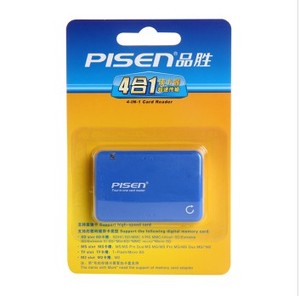 Pisen/品胜4合1读卡器TF卡读卡器 M2 SD MS卡 多功能读卡器