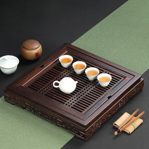 黑紫檀木实木茶盘茶具