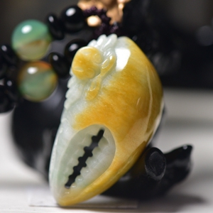 000人付款淘宝缅甸翡翠a货玉石螃蟹吊坠蟹钳挂件八方