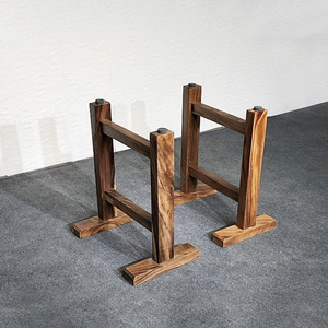 奥坎大板桌腿实木桌脚原木巴西花梨木大板支架茶台茶桌红木桌子脚