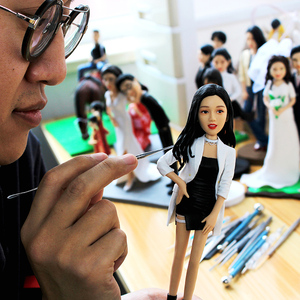 软陶人偶公仔泥人真人定制捏泥塑小玩偶手办模型照片diy结婚礼物