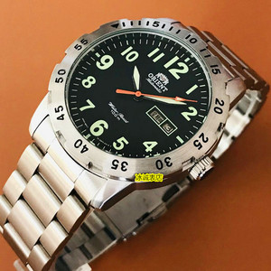 双狮运动大表盘日本进口46943机芯全自动男表夜光数字中老年腕表