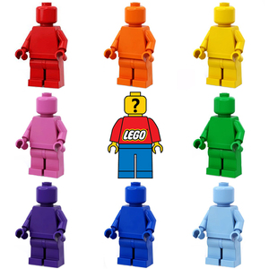 正品lego乐高纯色人仔随机彩色素体小人拼装积木单个人偶公仔正版