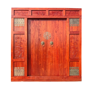 实木中式仿古老式双开木门自建房四合院庭院祠堂民宿寺庙复古大门