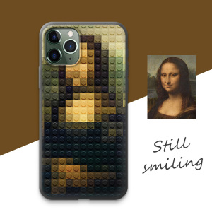马赛克蒙娜丽莎手机壳像素格子适用苹果iphone12小米华为荣耀oppo