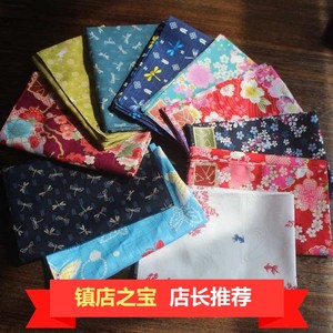 3条包邮日本和风小风吕敷全棉男士手绢女士手帕包裹布包袱皮腕巾
