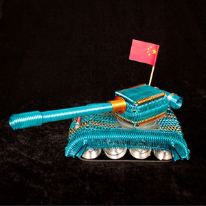 手工艺品铝线编织坦克模型飞机大炮儿童玩具礼物金属铁丝DIY制作