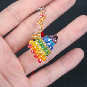 巧巧手工吊坠挂饰编织自制作可爱创意钥匙扣串珠水晶棕子挂件成品