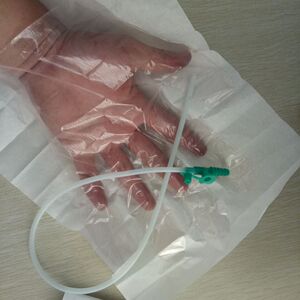 洋生一次性使用硅胶吸痰管吸痰包单支包装带pe手套 60支/盒