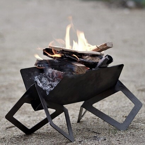 户外小型轻便篝火架便携式露营烧烤架柴火木炭台式bbq焚火台火盆