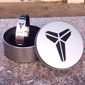 篮球手环科比24号钛钢金属硅胶腕带球星詹姆斯库里欧文学生手链