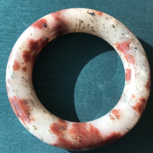 盛锦玉珠宝内蒙古佘太翠佘太玉天然玉石手镯牛血红大胖圆条气质款