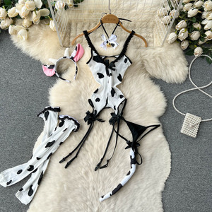 情趣内衣风情奶牛连体丝袜纯欲风性感辣妹诱惑丝袜角色扮演套装潮