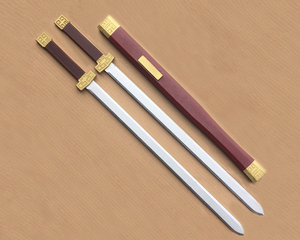 古代兵器三国刘备兵器双股剑儿童玩具男孩木质古装拍摄道具可定制