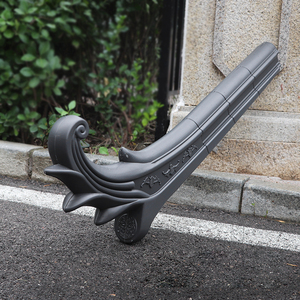 40cm高仿古瓦凤尾翘新中式塑料树脂装饰配件翘角飞檐凉亭翘脚瓦