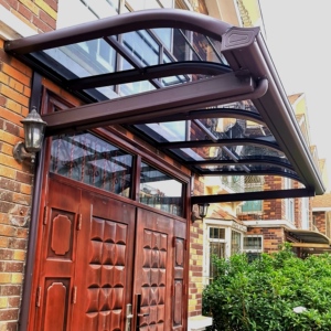 铝合金雨棚阳台遮阳棚别墅耐力板防雨棚户外屋檐门上遮雨棚雨搭