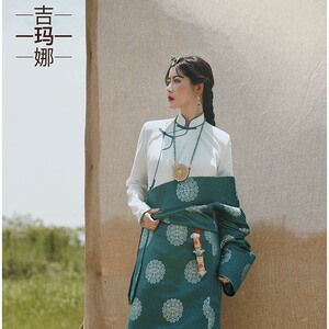 吉玛娜藏装藏族民族服饰康巴安多旅拍节日女士衬衣套装