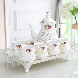 欧式水杯套装陶瓷高档客厅杯具家庭简约茶壶茶具茶杯家用杯子套装