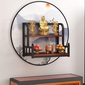 墙壁上的神架墙壁挂式佛龛佛柜神龛佛台佛架置物架墙上加固供奉台