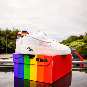 代购耐克nike air force 1 betrue空军一号彩虹白果冻03男女板鞋