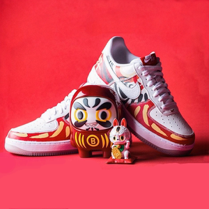 正品耐克nike air force 1 daruma日本新年达摩刮刮乐男女板鞋