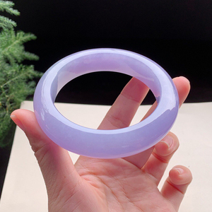 0014人付款淘宝翡翠手镯冰糯种紫罗兰玉镯缅甸老坑春彩紫色贵妃镯少女