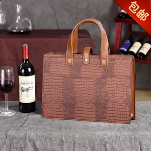 欧式红酒包装礼盒包装盒手提简易酒袋单双支装葡萄酒皮质礼品袋子