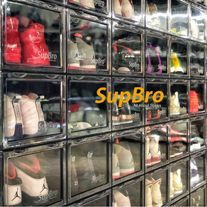 SupBro 球鞋收纳 鞋盒 防尘 收藏盒 防氧化 防潮 透明亚克力鞋盒