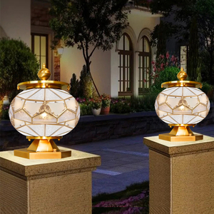 太阳能庭院灯柱头灯别墅大门柱灯户外围墙围栏灯室外防水柱子灯