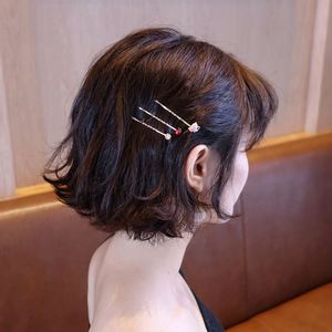 羊毛卷发型发卡短发网红珍珠韩国ins头饰仙女超萌可爱一字夹欧美