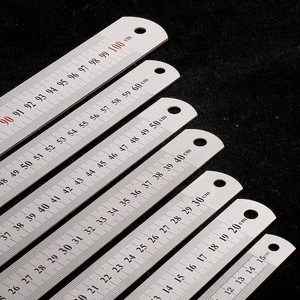 金属钢尺直尺加厚硬尺子15/20/30/40/50/60/100cm不锈钢尺一米钢板尺