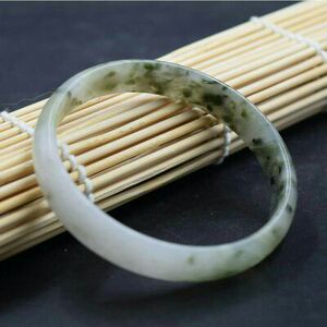 河南玉南阳玉独山玉独玉透水白飘花手镯玉镯新品礼品真品女款民族