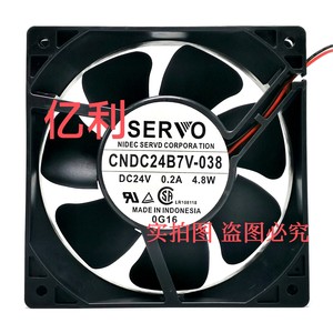 全新伺服 SERVO CNDC24B7V-038 24V 0.2A 4.8W 变频器散热风扇