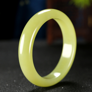 新疆天然和田玉石若羌黄口鸡油黄手镯女款玉镯传世收藏保真直播间