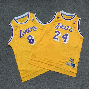 湖人科比复古球衣8号24号退役sw刺绣运动背心正品青年版篮球服