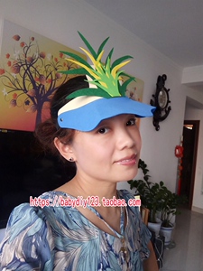 小草树叶头饰道具植物自然帽子头套面具eva儿童表演扮演服装道具