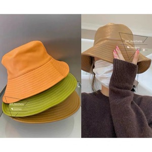 现货  clyde纽约帽子设计师品牌  多色柔软羊皮渔夫帽 帽檐可翻边