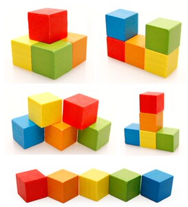 正方形100粒积木