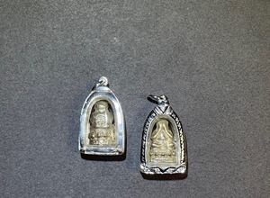 龙婆卡贤 2538 纯银必打佛 挡险招财 泰国佛牌真品