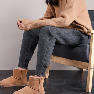 加绒运动裤女宽松束脚加厚外穿羊羔绒裤子秋冬季加长休闲保暖卫裤