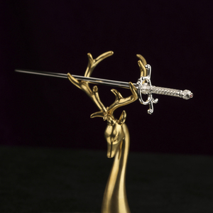 《缝衣针》纯银18k黄金佩剑摆件权力的游戏艾莉亚送女儿妹妹礼物