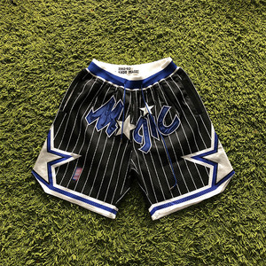 比伯同款just don魔术队复古篮球裤运动休闲网眼字母刺绣嘻哈短裤