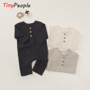 Tinypeople北欧简约风宝宝纯棉哈衣春秋薄男婴儿打底连体衣服女潮