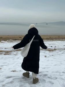 COVERNAT 2024冬季新款 WUA韩国小众品牌 保暖长款连帽羽绒服女