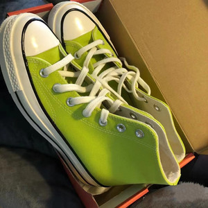 莆田鞋尔匡威莱斯1970s芥末绿青苹果绿高帮帆布鞋2022春夏新配色